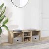 vidaXL Shoe Storage Bench Sonoma Oak Engineered Wood 41.3x13.8x13.8 in