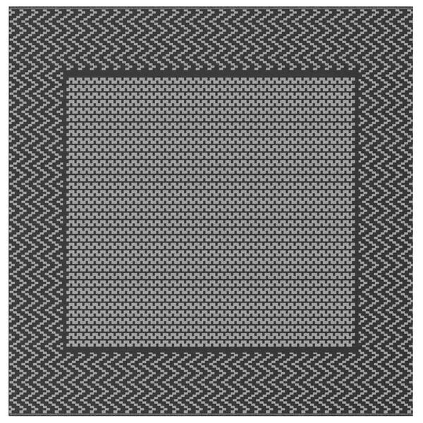vidaXL Outdoor Rug ARAKIL Black and gray 98.4" x 98.4" PP