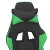 vidaXL Gaming Chair Black and Green Faux leather, metal, plywood, plastic