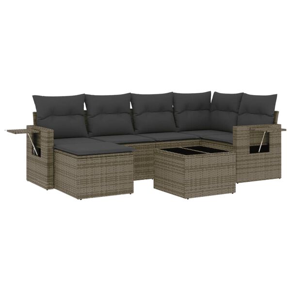 vidaXL Garden Sofa Set Grey