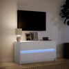vidaXL TV Cabinet White Engineered wood Medium TV Cabinet Rectangular