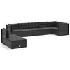 vidaXL Garden Lounge Set Black PE rattan Medium Modular