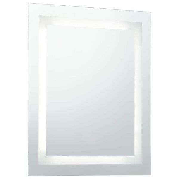 vidaXL Bathroom Mirror Silver Glass 23.6 x 31.5 in Bathroom Mirror