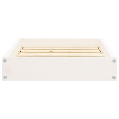 vidaXL Dog Bed White 20.3"x17.3"x3.5" Solid Wood Pine