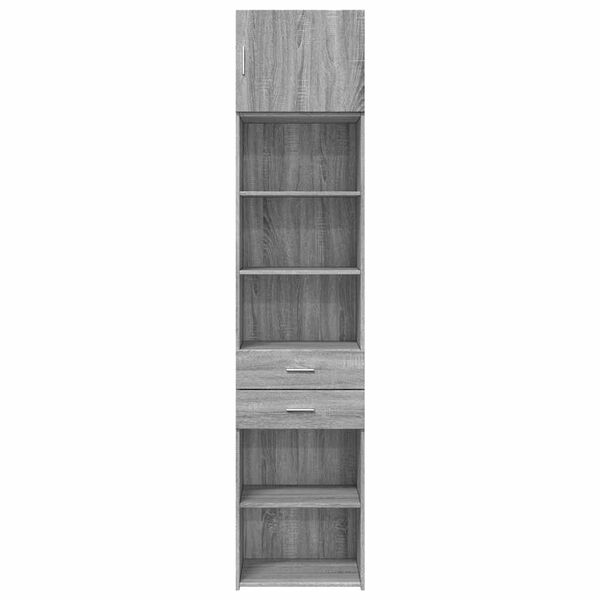 vidaXL Slim Storage Cabinet Grey Sonoma Engineered Wood Slim/Tall