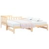 vidaXL Day Bed Natural Wood Solid pine wood Double