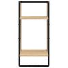 vidaXL Wall Shelf Set Set of 6 Sonoma oak Engineered wood, metal Medium