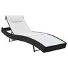 vidaXL Sunlounger Set of 2 Black and white