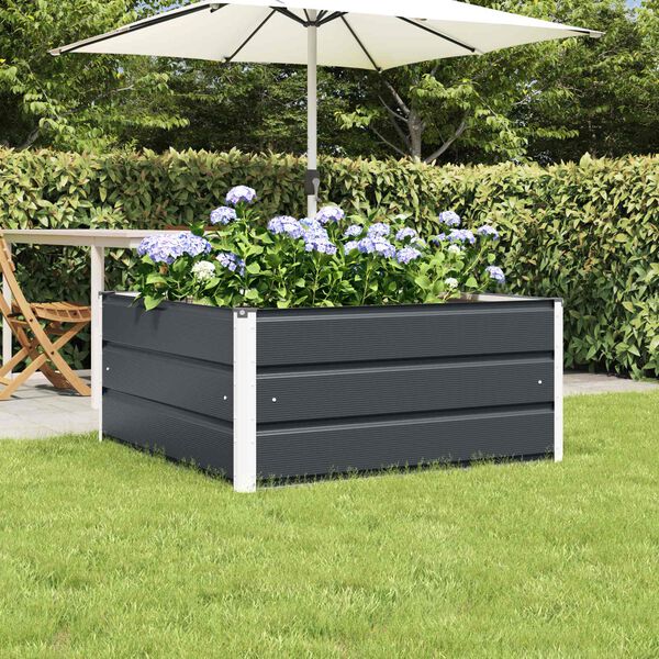 vidaXL Planter Anthracite 39.37 x 39.37 x 17.72 in Steel