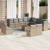 vidaXL Garden Sofa Set Beige, Light Grey