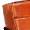 vidaXL Armchair Tan and black Genuine leather and powder-coated steel