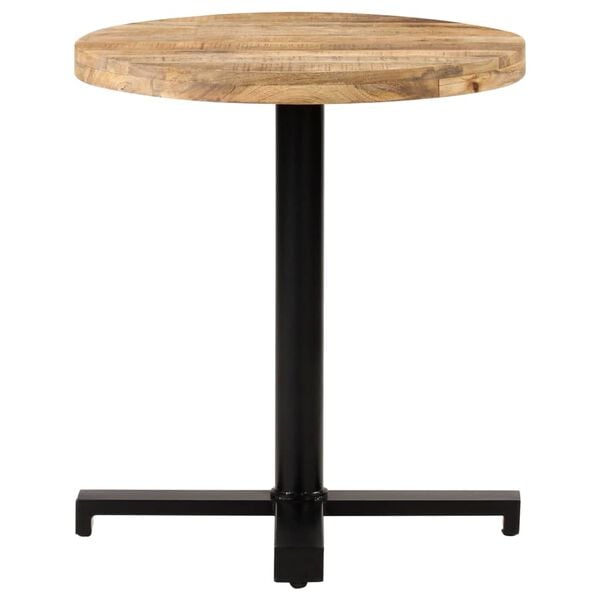vidaXL Bistro Table Natural Mango Wood and Black