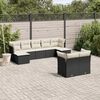 vidaXL Garden Sofa Set Black and Cream