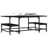 vidaXL Coffee Table Black Engineered wood 19.9 x 39.4 x 15.7 inches