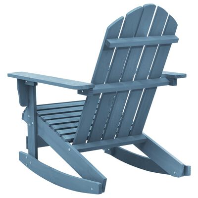 vidaXL Patio Adirondack Rocking Chair Solid Fir Wood Blue