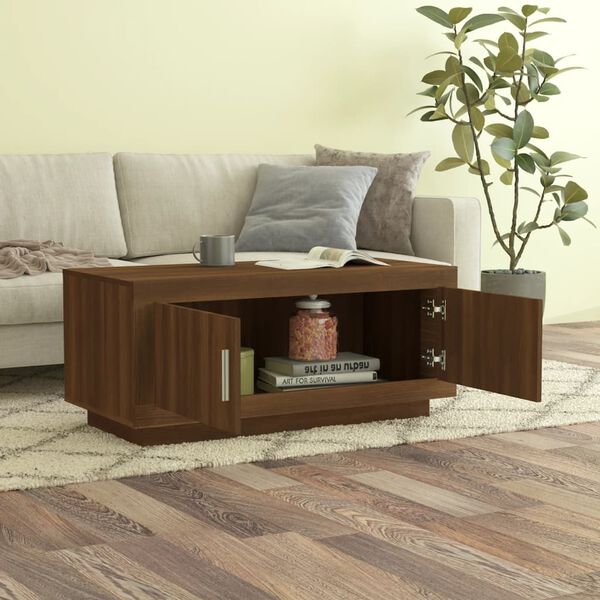 vidaXL Coffee Table Brown Oak Engineered Wood Medium Coffee Table