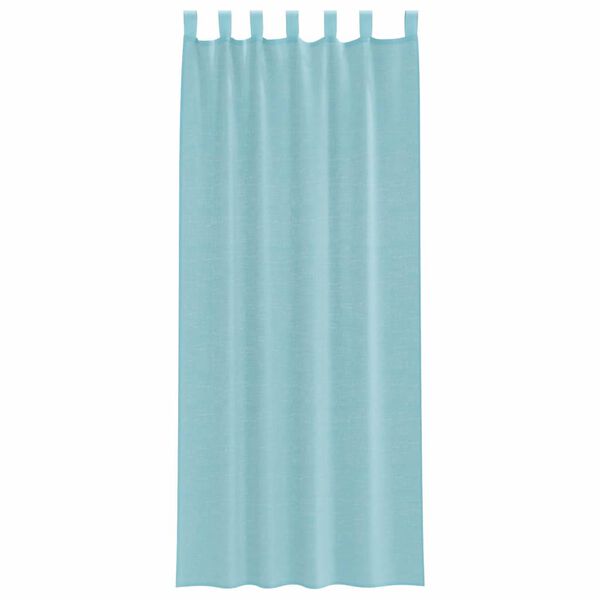 vidaXL Voile Curtains with Loops 2 pcs Turquoise 55.1x102.4"