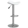 vidaXL Bar Stool White, Chrome Faux leather, Chrome-plated steel Footrest