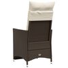 vidaXL Reclining Garden Chair Brown Poly Rattan One size