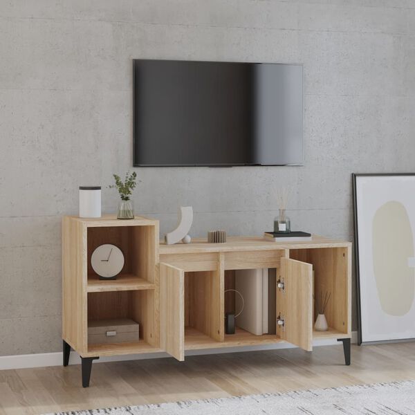 vidaXL TV Cabinet Sonoma Oak Engineered Wood Medium Modern Design