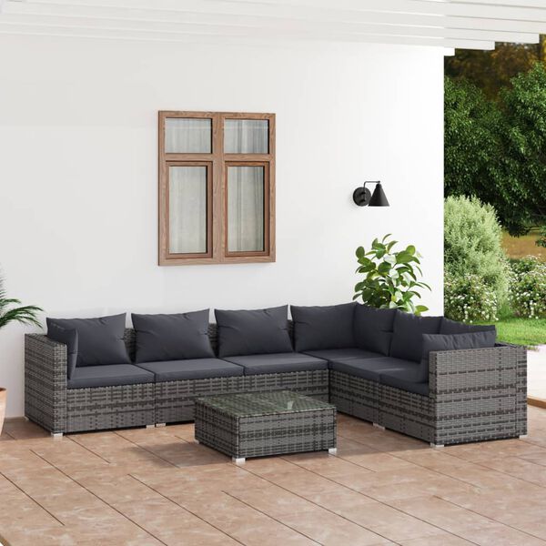 vidaXL Garden Lounge Set Grey, Anthracite