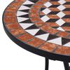 vidaXL Table Brown, black, cream Powder-coated iron, ceramic Medium