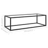 vidaXL Coffee Table Black and transparent