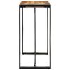 vidaXL Bar Table Rough Mango Wood, Black Solid Rough Mango Wood, Iron