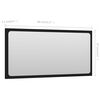 vidaXL Mirror Black Engineered wood, acrylic 31.5 x 0.6 x 14.6 in