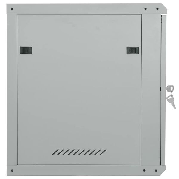 vidaXL Network Cabinet Grey 23.62 x 23.62 x 25.59 in Steel