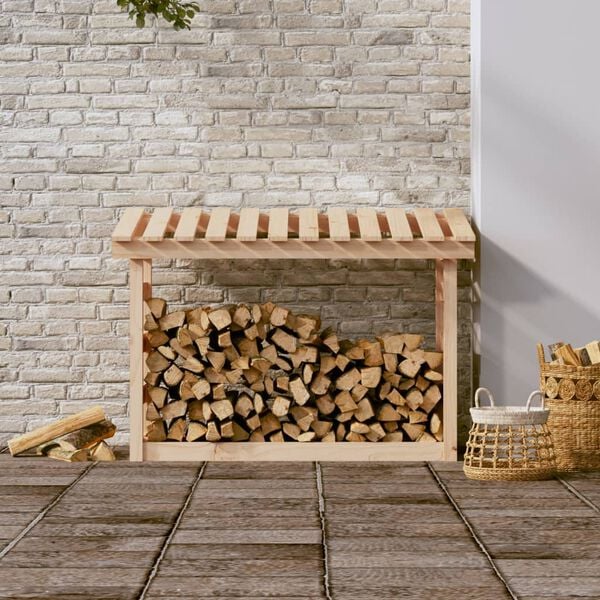 vidaXL Firewood Rack 42.5x25.4x30.7" Solid Wood Pine