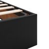 vidaXL Ottoman Bed Frame Black Faux leather, metal, plywood, engineered wood