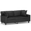 vidaXL 2-seater Sofa Black