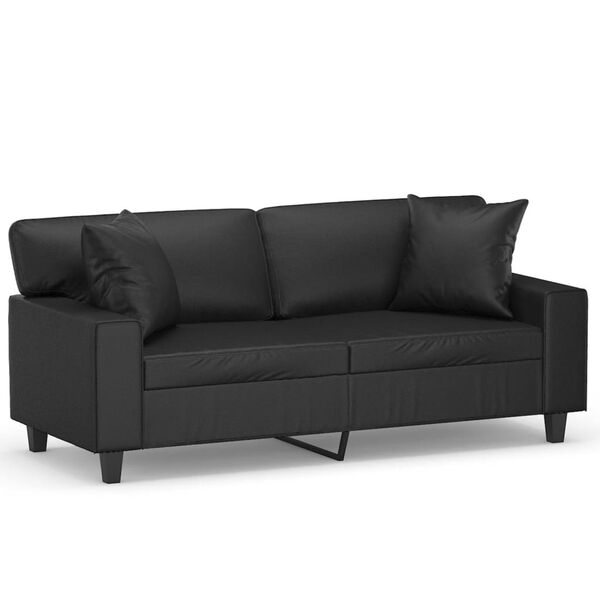 vidaXL 2-seater Sofa Black