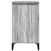 vidaXL Bedside Cabinet Set of 2 Grey sonoma Engineered wood, metal