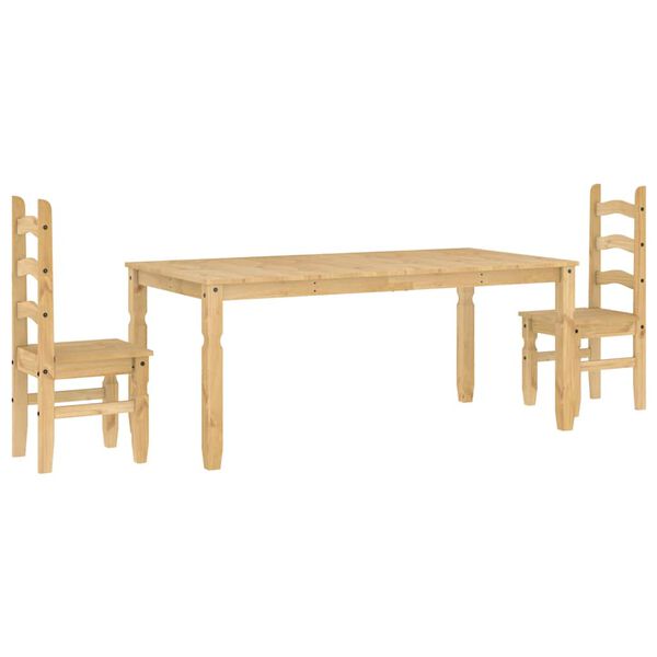 vidaXL Dining Set Honey Solid pine wood with a honey wax finish Large