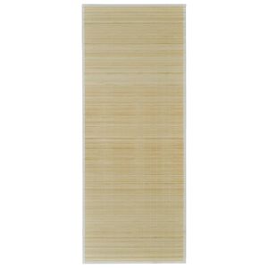 vidaXL Carpet Natural bamboo color Bamboo surface with polypropylene edges