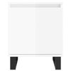 vidaXL Bedside Cabinet Set of 2 High gloss white Engineered wood Small