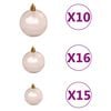 vidaXL Artificial Pre-lit Christmas Tree with Ball Set Pinecones 82.7"