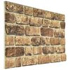 vidaXL 3D Wall Panels with Dark Sand Brick Design 10 pcs EPS