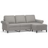 vidaXL 3-seater Sofa With Footstool Light grey