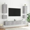 vidaXL TV Wall Cabinet Set of 2 Grey Sonoma Engineered wood Medium
