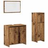vidaXL Bathroom Furniture Set Old Wood Engineered Wood, Glass Standard
