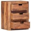vidaXL Bedside Cabinet 15.7"x11.8"x19.7" Solid Acacia Wood