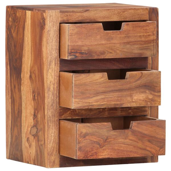 vidaXL Bedside Cabinet 15.7"x11.8"x19.7" Solid Acacia Wood