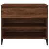 vidaXL Shoe Cabinet Brown Oak Engineered Wood, Metal 27.6 x 14.2 x 23.6 in