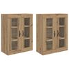 vidaXL Wall Cabinets 2 pcs Artisan Oak 27.36 x 13.39 x 35.43 in