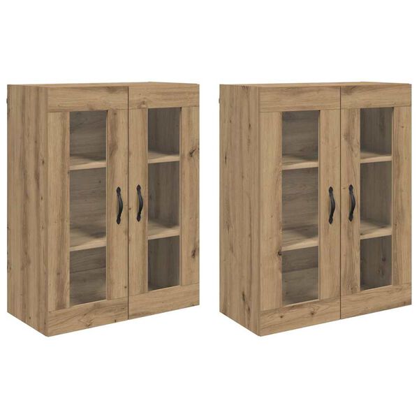 vidaXL Wall Cabinets 2 pcs Artisan Oak 27.36 x 13.39 x 35.43 in