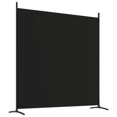 vidaXL 3-Panel Room Divider Black 206.7"x70.9" Fabric