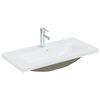 vidaXL Sink Cabinet With Basin Sonoma Oak, White Engineered Wood, Ceramic